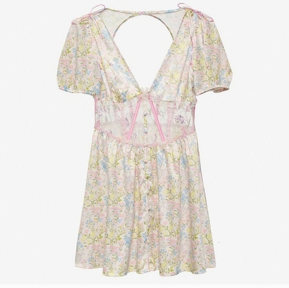 New!For‎ Love & Lemon Glitter Garden Cap Sleeve Dress - Picture 5 of 15